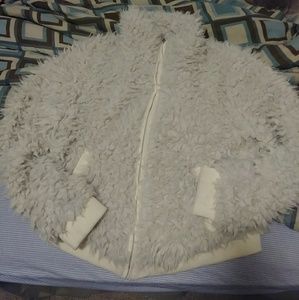 Faux fur zip up jacket